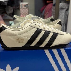 adidas Cream and Black Tokyo Sneakers